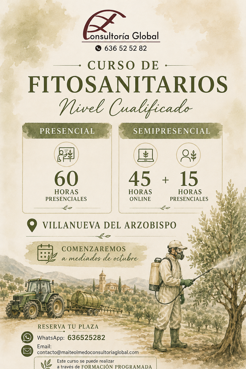 Formación práctica del Curso de Fitosanitarios Nivel Cualificado