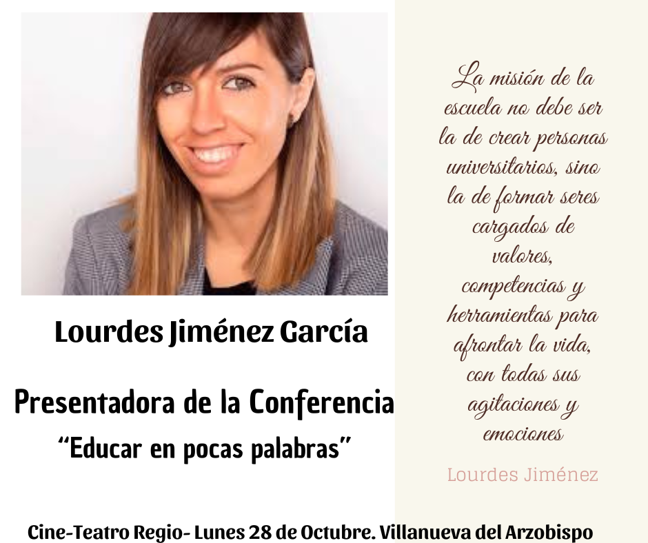 Presentación de Lourdes Jiménez García en la conferencia de César Bona